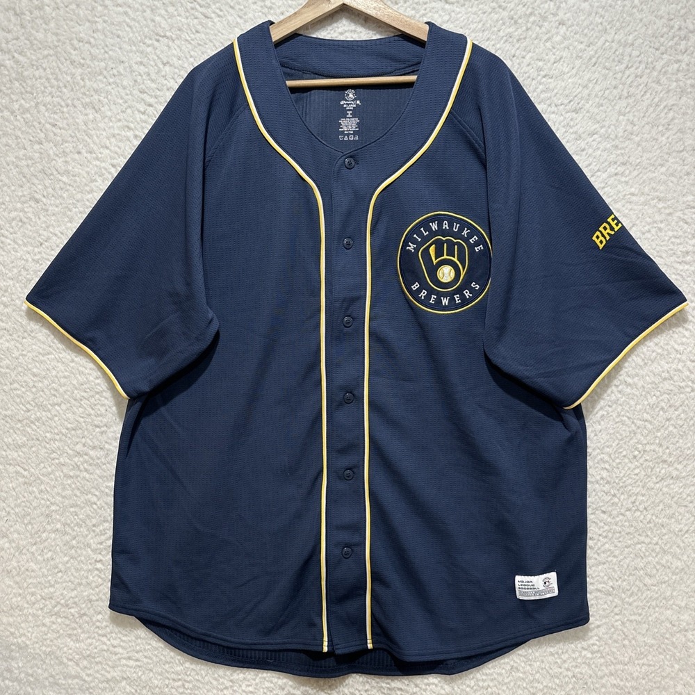 VTG Genuine Merchandise MLB Milwaukee Brewers Men's Size 2XL Dynasty Jersey